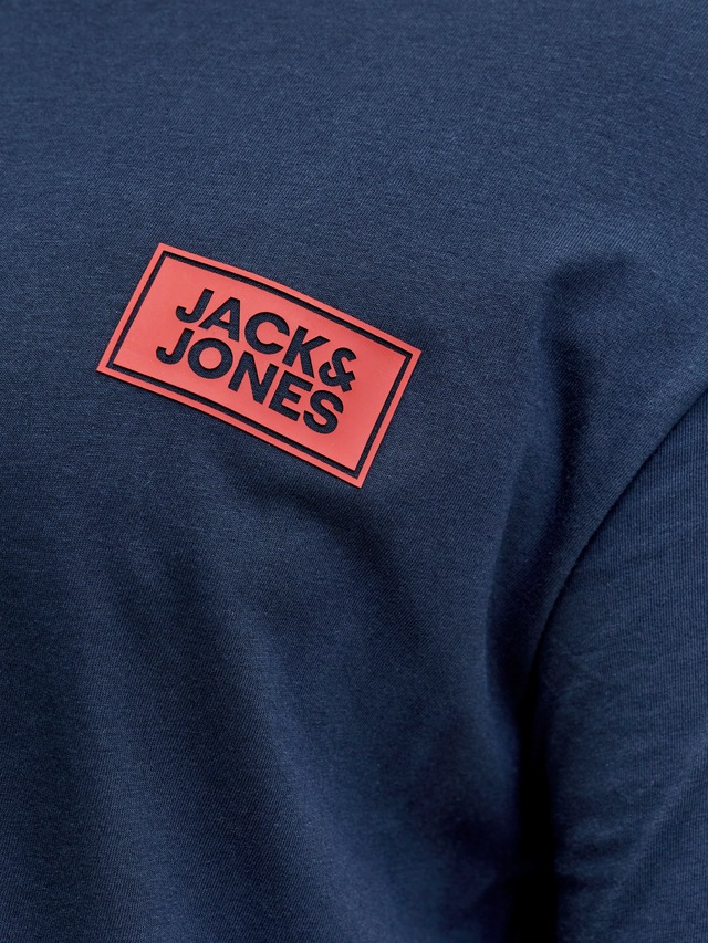 Jack & Jones PlusSize Rundhalsshirt »JJRUSH TEE SS CREW NECK SN PLS« Baumwolle, regular fit