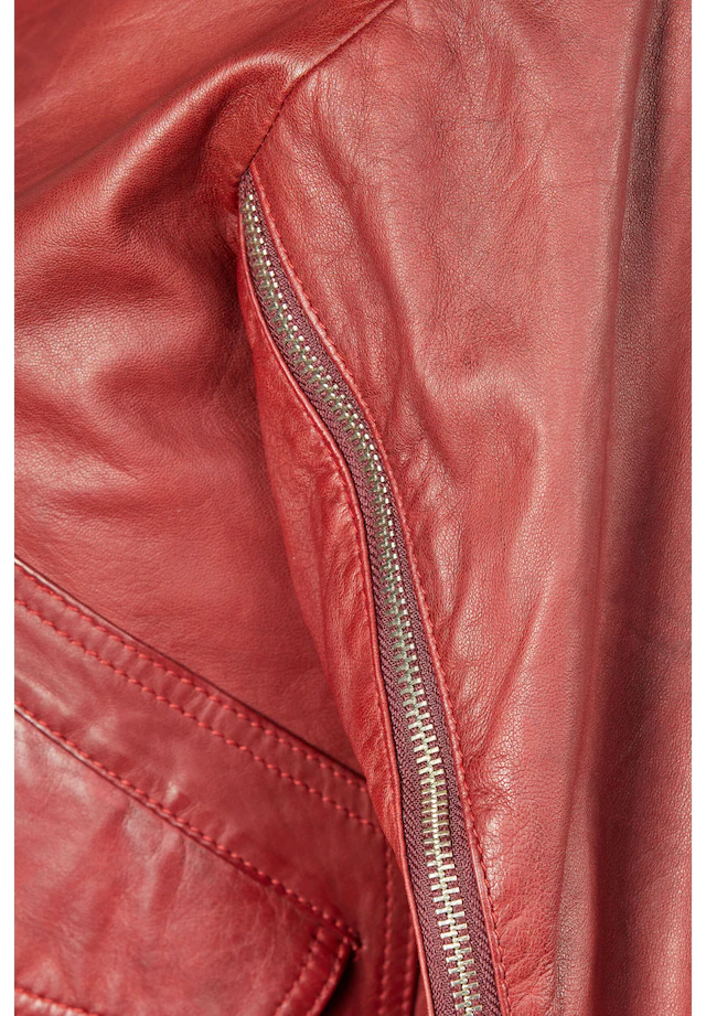 Apple of Eden Lederjacke »Apple of Eden Lederjacke AOE-143« ohne Kapuze mit Reißverschlüsse an den Ärmeln