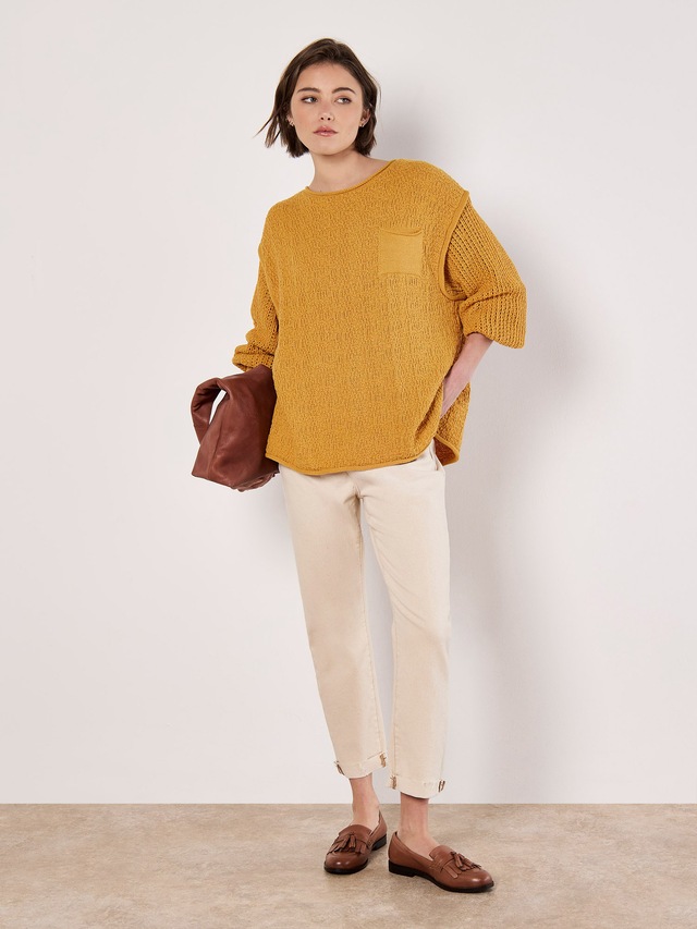 Apricot Strickpullover »Strickmixpullover« mit Brusttasche