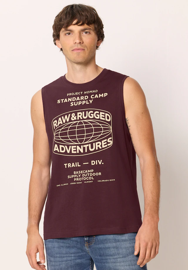 STREET ONE MEN Tanktop aus reiner Baumwolle