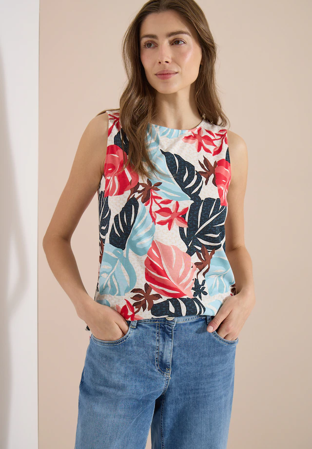 Cecil Tanktop mit Blätterprint
