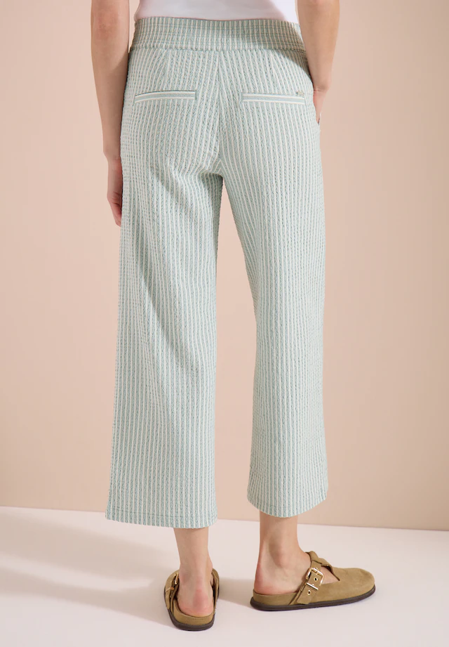 Cecil Stoffhose mit gestreiftem Seersucker-Look