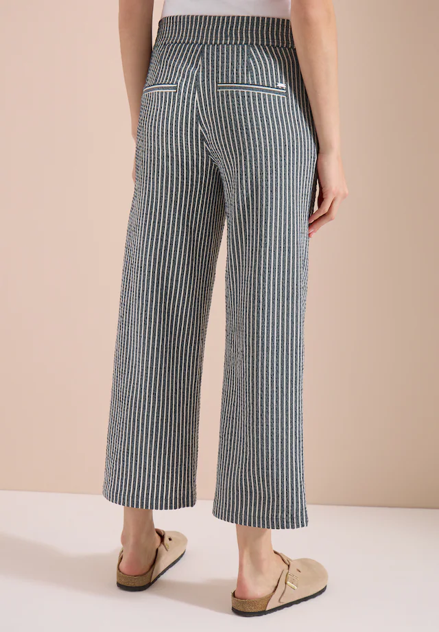 Cecil Stoffhose mit gestreiftem Seersucker-Look