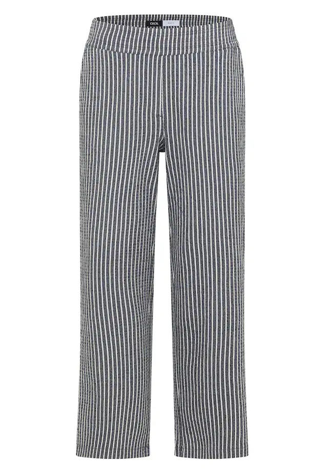 Cecil Stoffhose mit gestreiftem Seersucker-Look