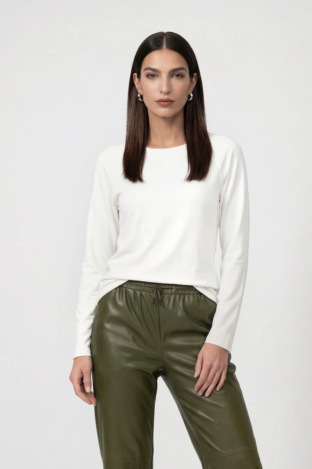 Monari Langarmshirt »Basic« aus weichem Viskose-Modal-Mix, Rundhals