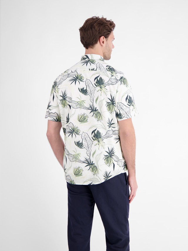LERROS Kurzarmhemd »Casual Kurzarmhemd mit floralem Print aus leichtem Material«