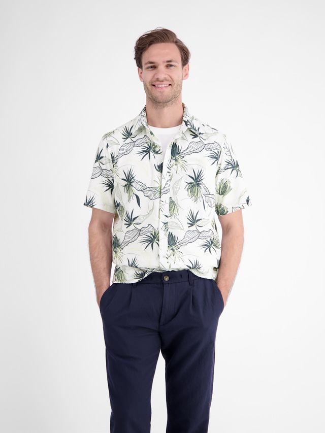 LERROS Kurzarmhemd »Casual Kurzarmhemd mit floralem Print aus leichtem Material«