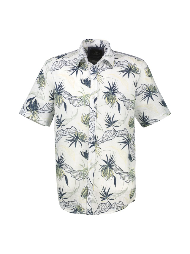 LERROS Kurzarmhemd »Casual Kurzarmhemd mit floralem Print aus leichtem Material«