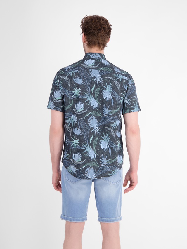 LERROS Kurzarmhemd »Casual Kurzarmhemd mit floralem Print aus leichtem Material«