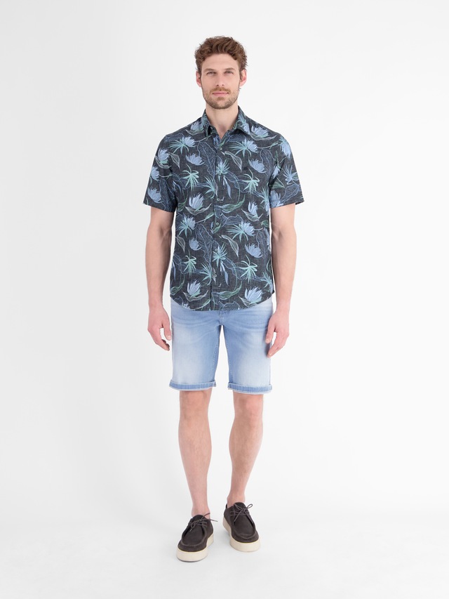 LERROS Kurzarmhemd »Casual Kurzarmhemd mit floralem Print aus leichtem Material«