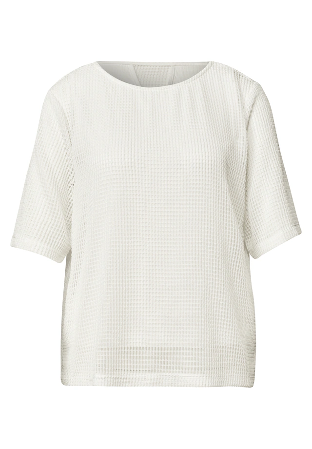 STREET ONE 2-in-1-Shirt Sommershirt aus Mesh mit U-Boot-Ausschnitt