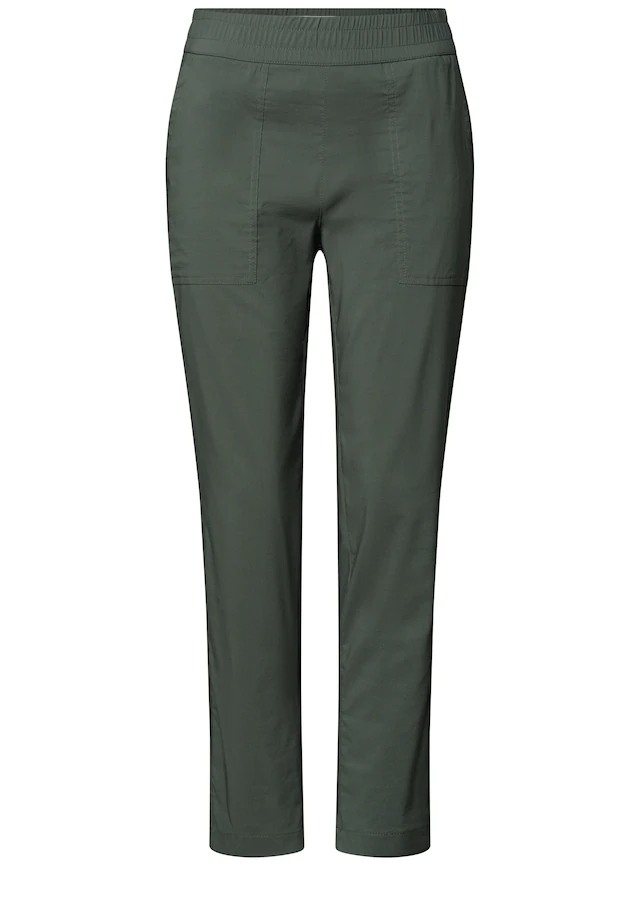 STREET ONE Stoffhose im elastischen Materialmix