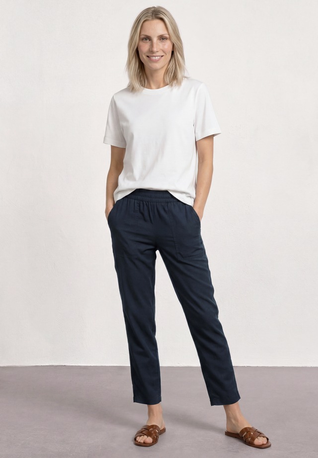 STREET ONE Stoffhose im elastischen Materialmix