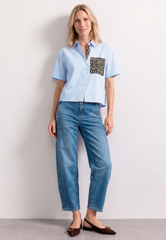 STREET ONE Hemdbluse aus reiner Baumwolle