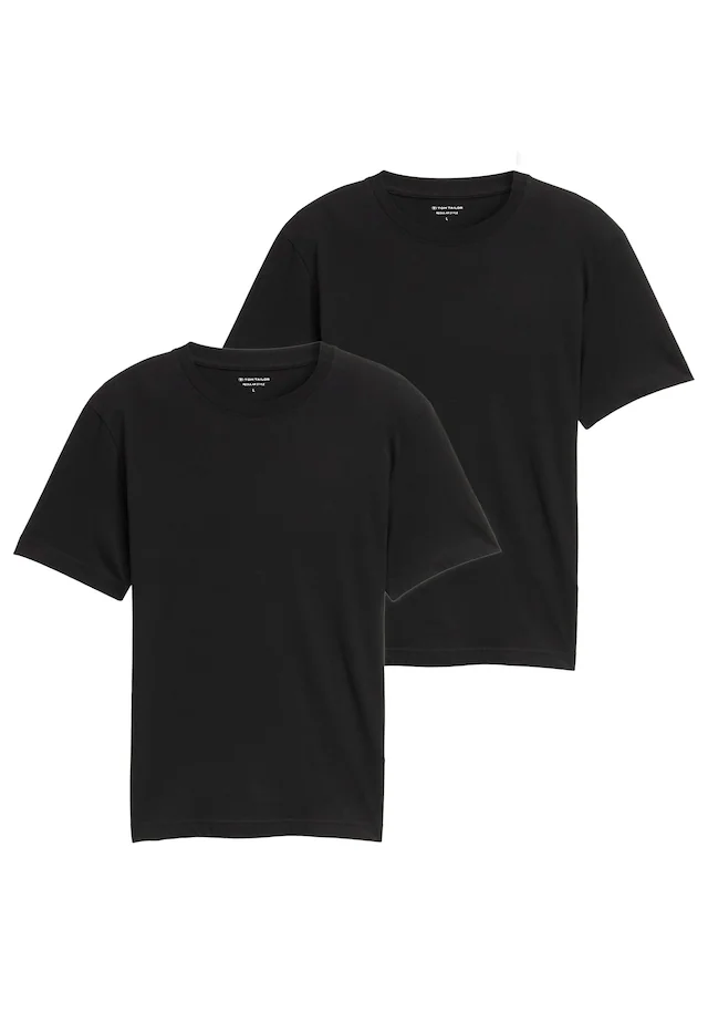 TOM TAILOR T-Shirt »T-Shirt Double Pack Crew Neck Tee 2er Pack« 2