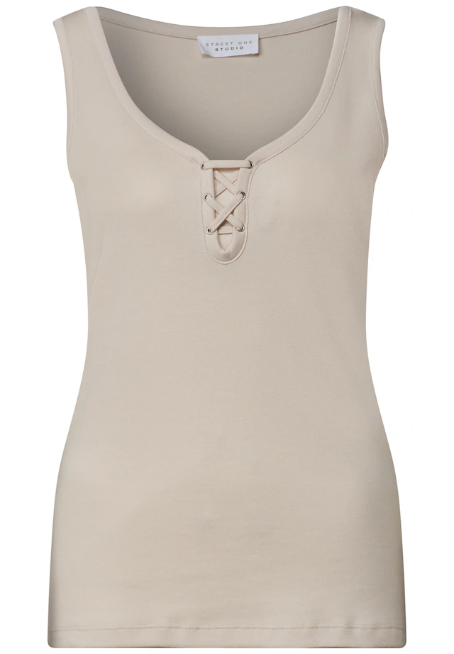 STREET ONE STUDIO 2-in-1-Tanktop aus softem Materialmix