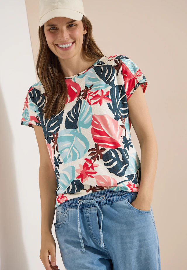 Cecil T-Shirt im angenehmen Materialmix