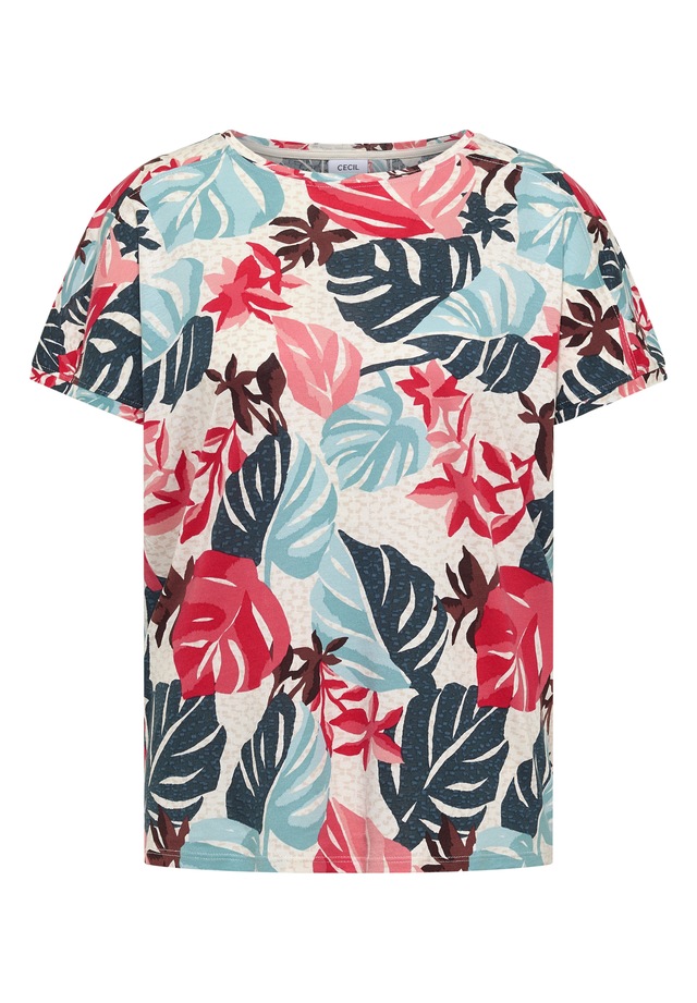 Cecil T-Shirt im angenehmen Materialmix
