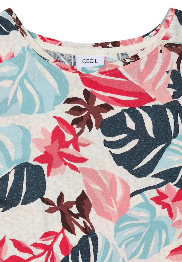 Cecil T-Shirt im angenehmen Materialmix