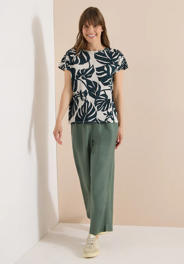 Cecil T-Shirt im angenehmen Materialmix