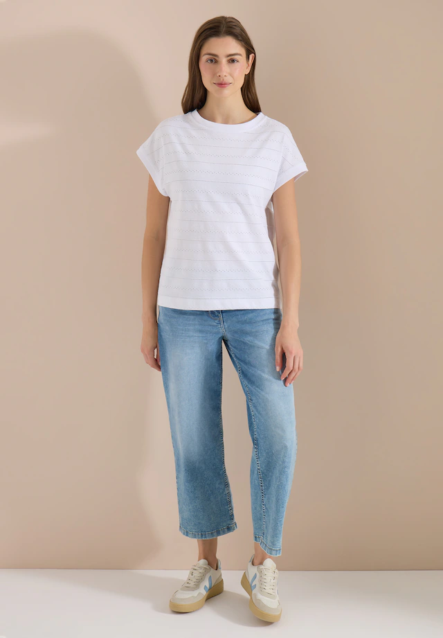 Cecil T-Shirt aus Baumwolle mit Stretchante