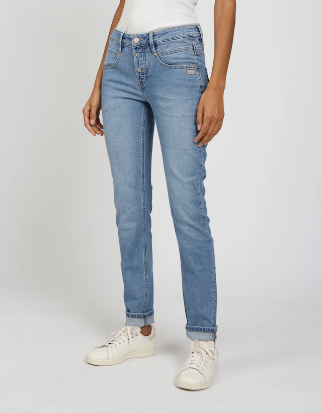 GANG Skinny-fit-Jeans »94MEDINA« mit stylischer halb offener Knopfleiste