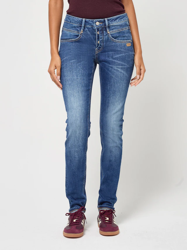 GANG Skinny-fit-Jeans »94MEDINA« mit stylischer halb offener Knopfleiste