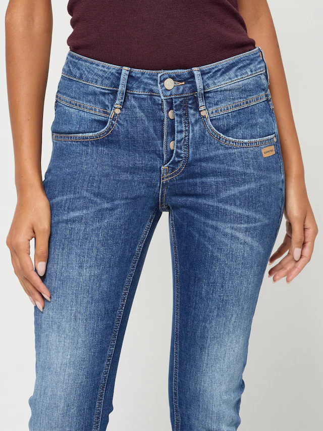 GANG Skinny-fit-Jeans »94MEDINA« mit stylischer halb offener Knopfleiste