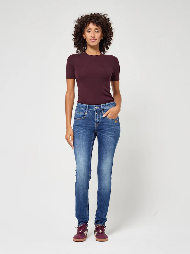 GANG Skinny-fit-Jeans »94MEDINA« mit stylischer halb offener Knopfleiste