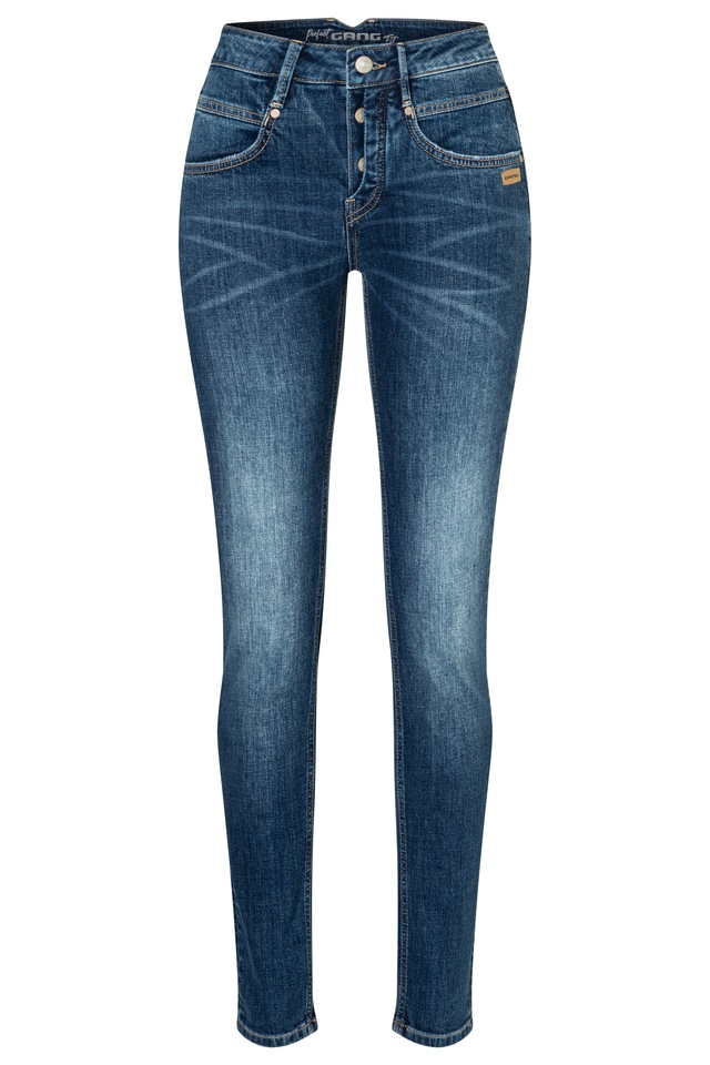 GANG Skinny-fit-Jeans »94MEDINA« mit stylischer halb offener Knopfleiste