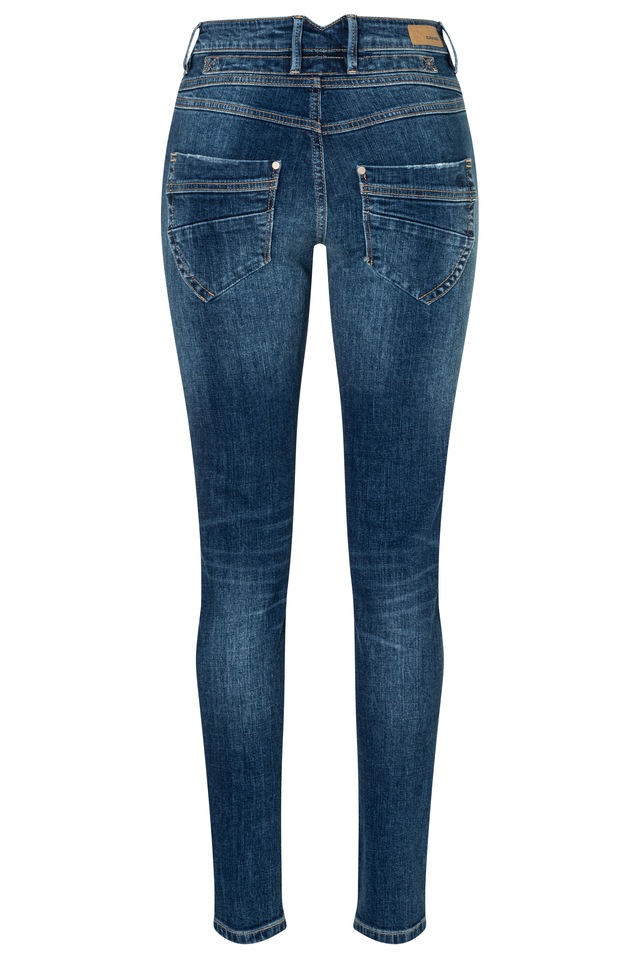 GANG Skinny-fit-Jeans »94MEDINA« mit stylischer halb offener Knopfleiste