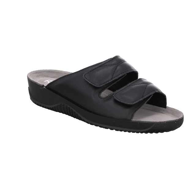 Rohde Pantolette »Soltau-40« Hausschuh, Komfortschuh, Klettschuh mit Keilabsatz