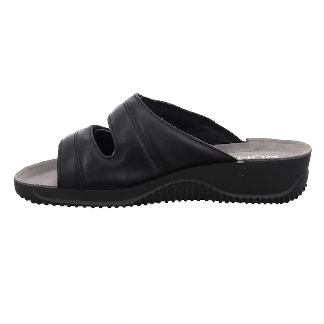 Rohde Pantolette »Soltau-40« Hausschuh, Komfortschuh, Klettschuh mit Keilabsatz