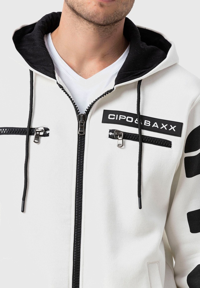 Cipo & Baxx Strickjacke »Sweatjacken« 1 mit Ärmel- und Rückenprint