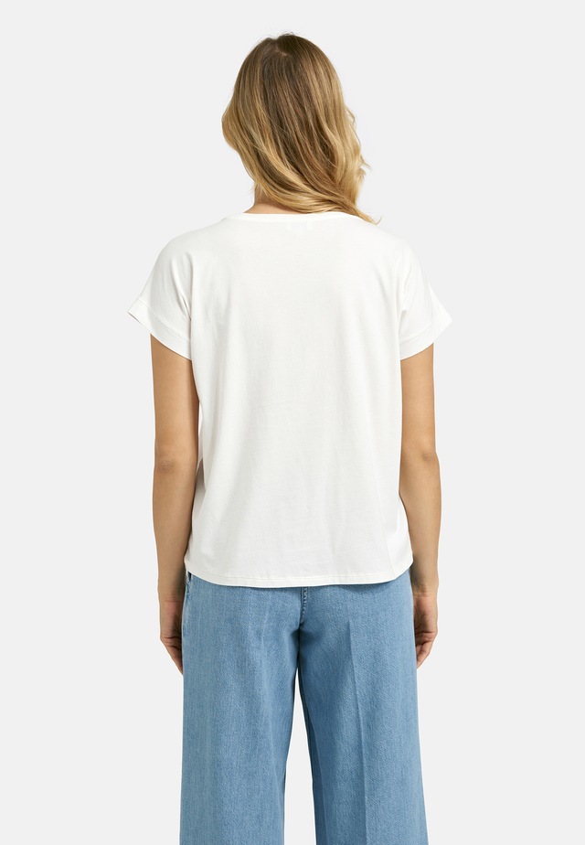 Milano Italy Rundhalsshirt mit überschnittener Schulter