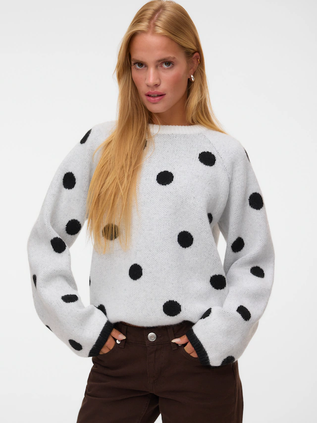 Vero Moda Rundhalspullover »VMLIV LS KNIT EXP EXP« Kunstfaser