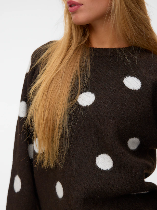 Vero Moda Rundhalspullover »VMLIV LS KNIT EXP EXP« Kunstfaser