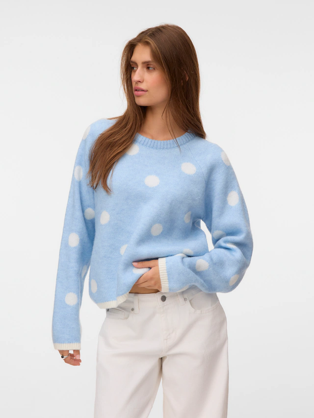 Vero Moda Rundhalspullover »VMLIV LS KNIT EXP EXP« Kunstfaser