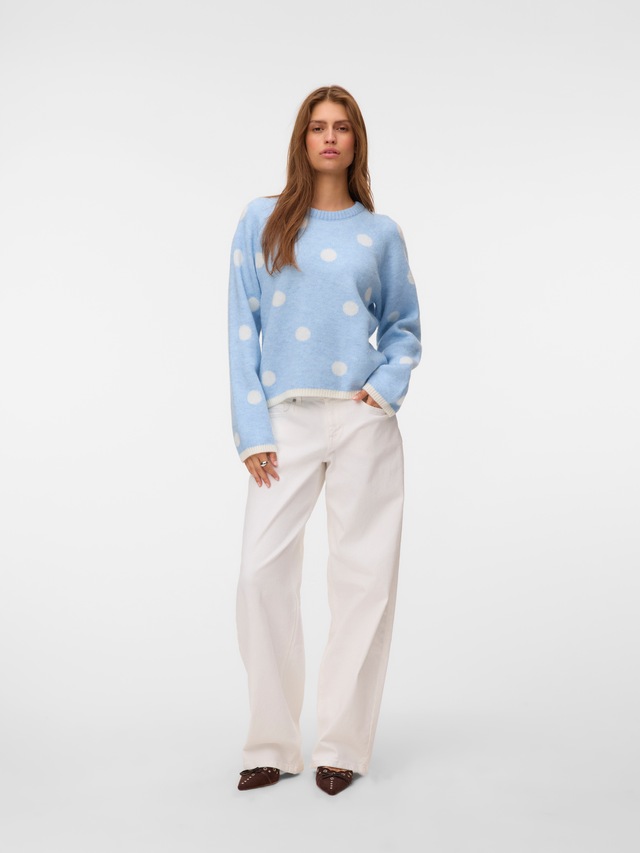 Vero Moda Rundhalspullover »VMLIV LS KNIT EXP EXP« Kunstfaser