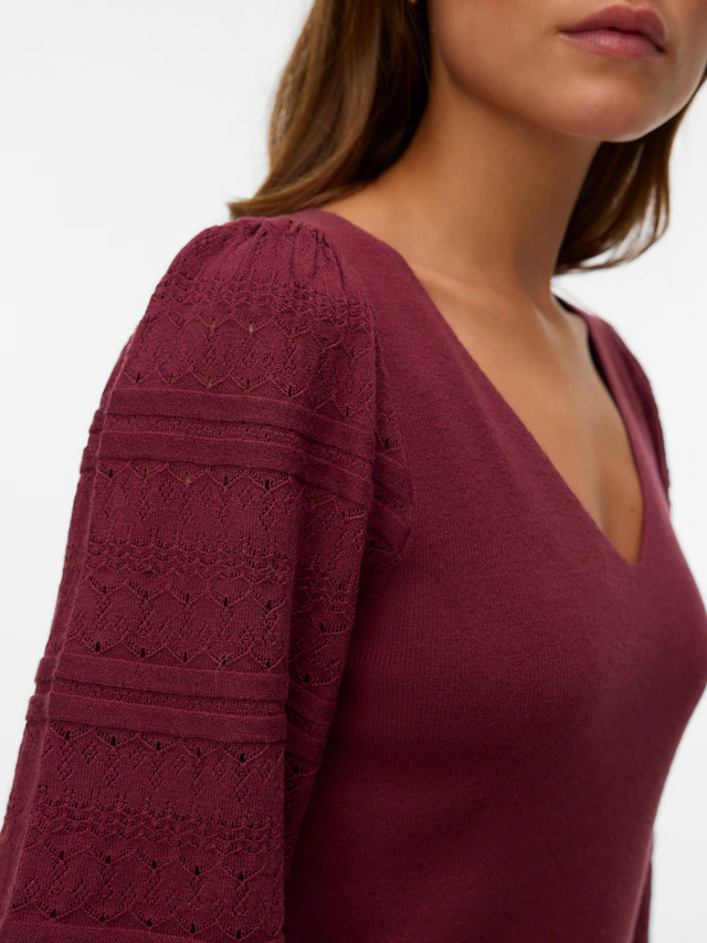 Vero Moda Strickpullover »VMNEWLIMONE LS V-NECK PULLOVER BOO« Viskosemischung
