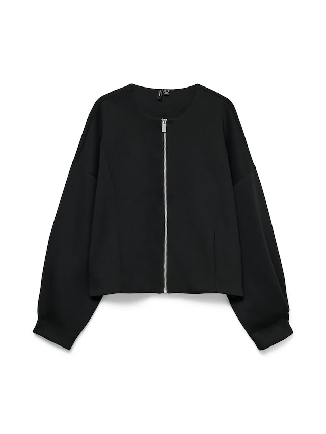 Vero Moda Kurzjacke »VMUMA LS O-NECK ZIP BOMBER JRS« Materialmix, loose fit