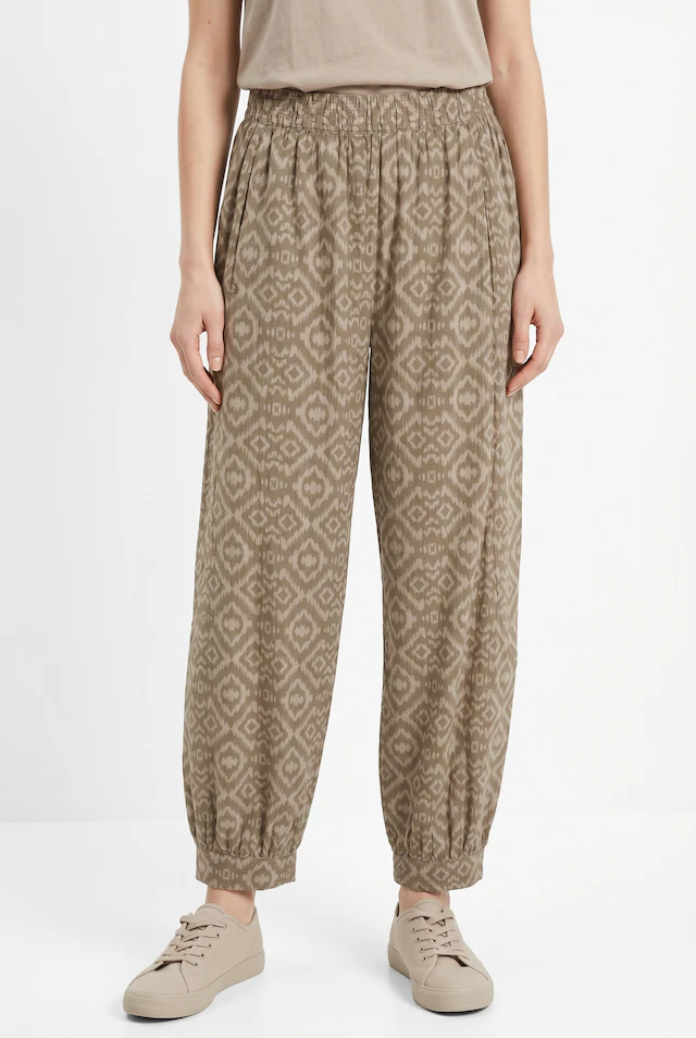 bonprix Pumphose Loose Fit, weites Bein, aus reiner Baumwolle