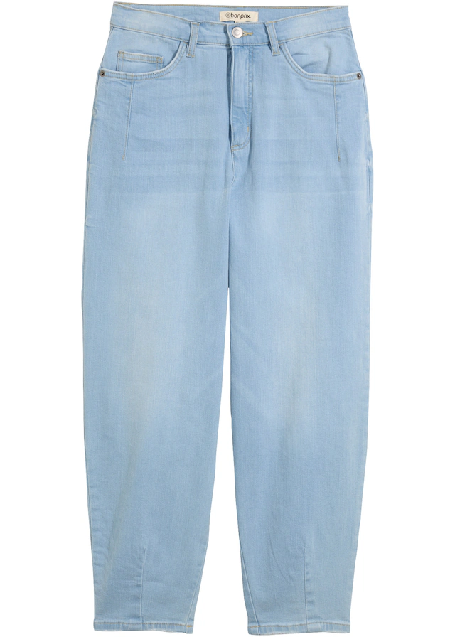 bonprix Loose-fit-Jeans Loose Fit, Barrel Jeans Schnitt, 5-Pocket-Style, mit Elasthan-Anteil