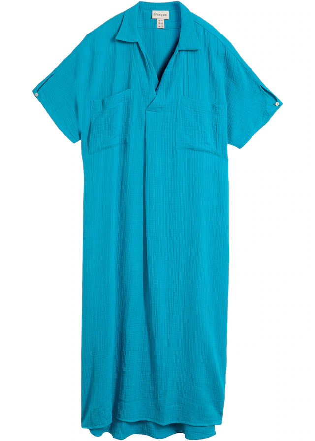 bonprix Oversize-Passform, Kaftan-Schnitt, Kimonoärmel, aus Baumwolle