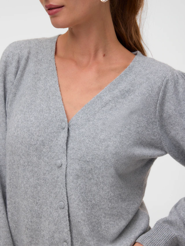 Vero Moda Strickjacke »VMDOFFY LS V-NECK CARDIGAN NOOS« Materialmix