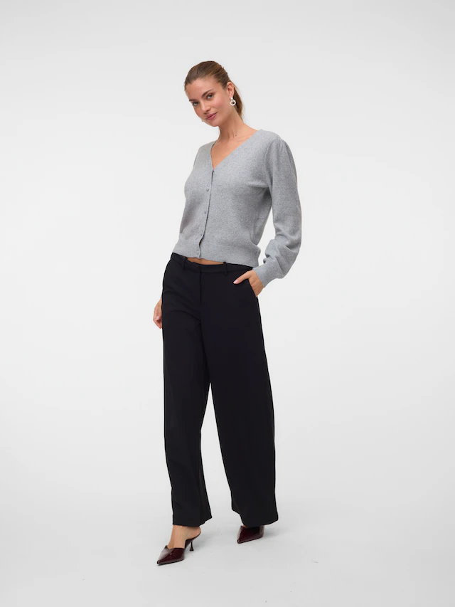 Vero Moda Strickjacke »VMDOFFY LS V-NECK CARDIGAN NOOS« Materialmix