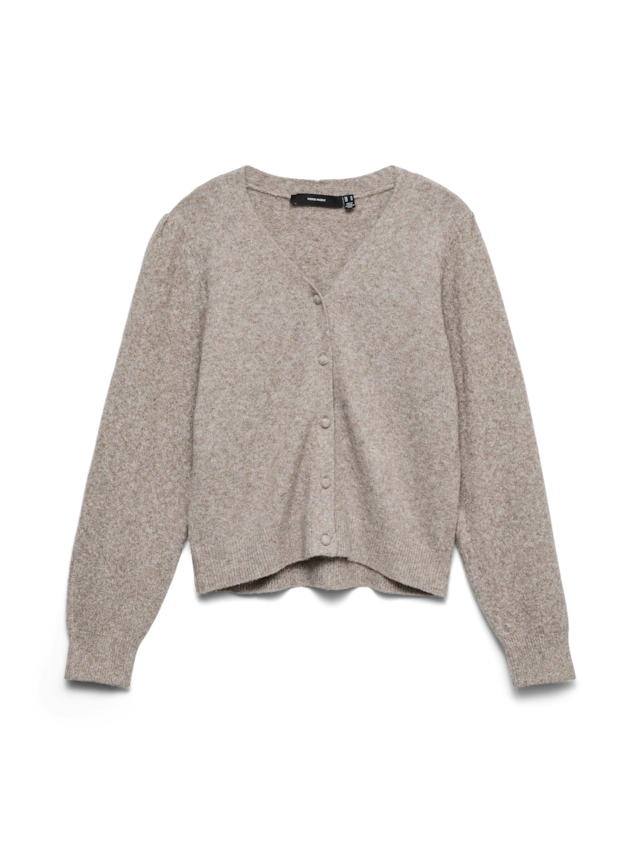 Vero Moda Strickjacke »VMDOFFY LS V-NECK CARDIGAN NOOS« Materialmix