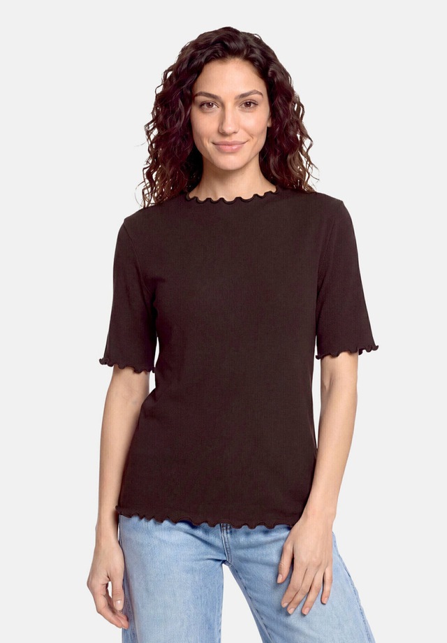 Cartoon Kurzarmshirt »Damen mit Kragen« 1