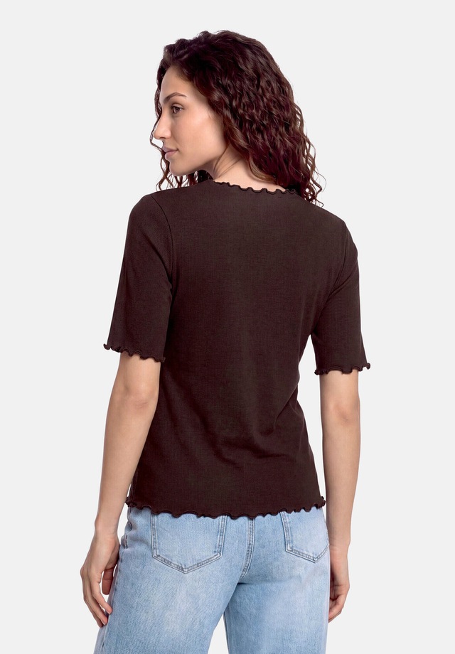 Cartoon Kurzarmshirt »Damen mit Kragen« 1