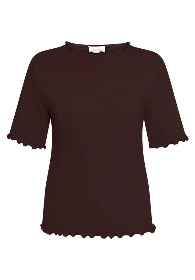 Cartoon Kurzarmshirt »Damen mit Kragen« 1